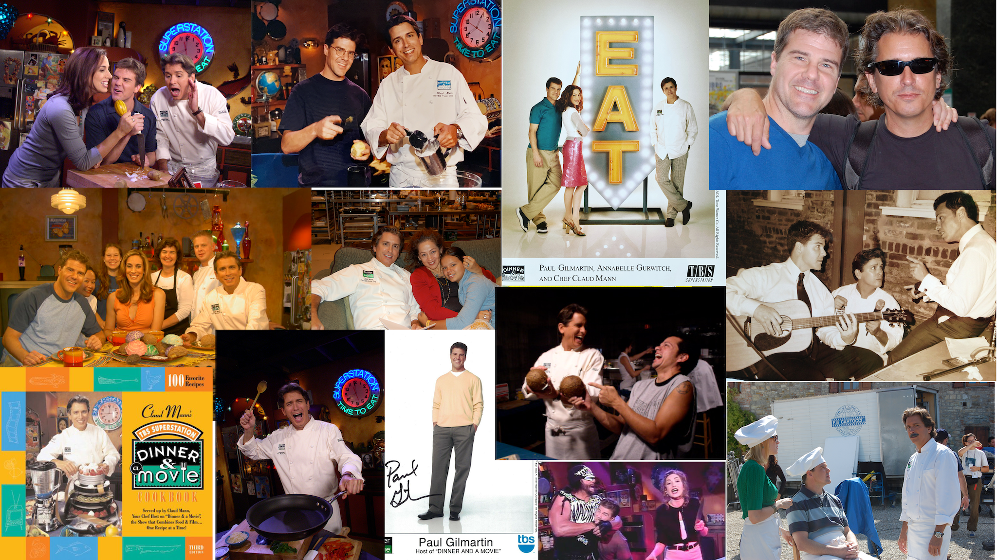 Behind the scenes collage from Dinner and a Movie