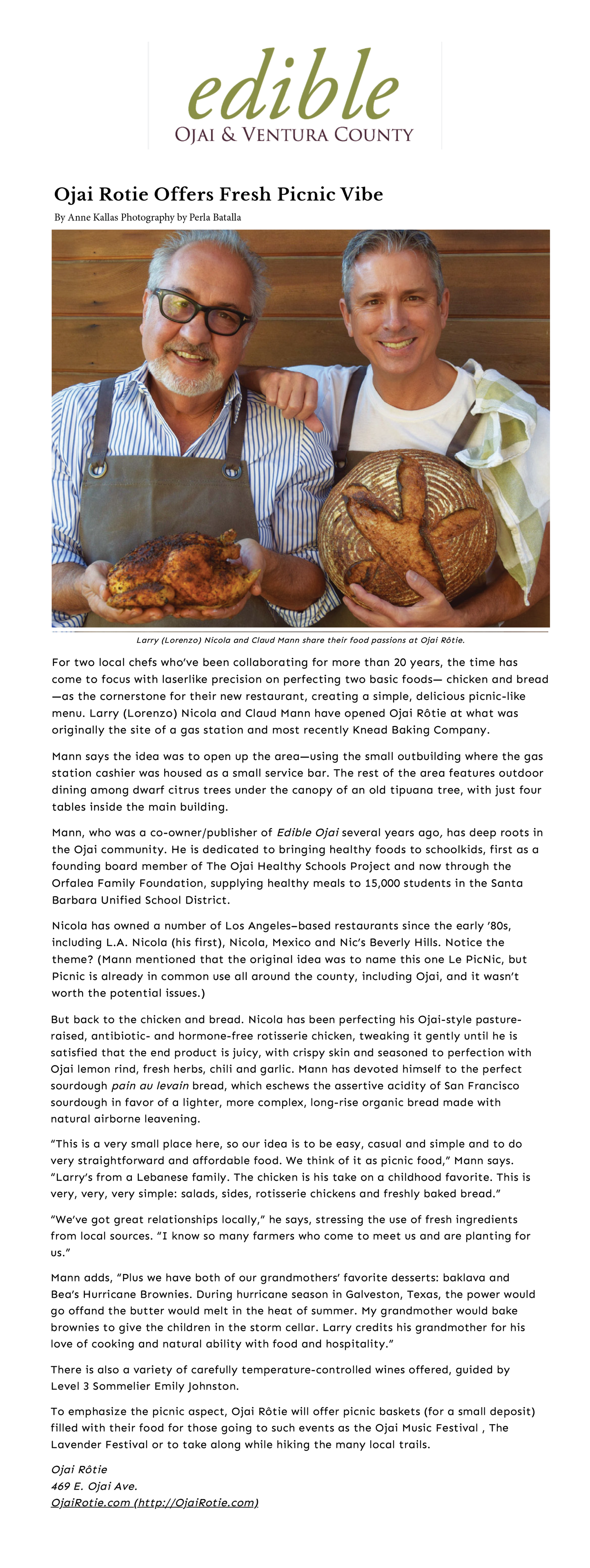 Ojai Rotie Offers Fresh Picnic Vibe — Edible Ojai & Ventura County